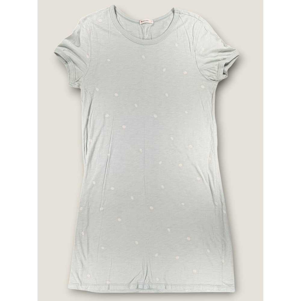 Marine Layer Small Green Polka Dot Supima Cotton Modal Short Sleeve T-Shirt‎ Dr